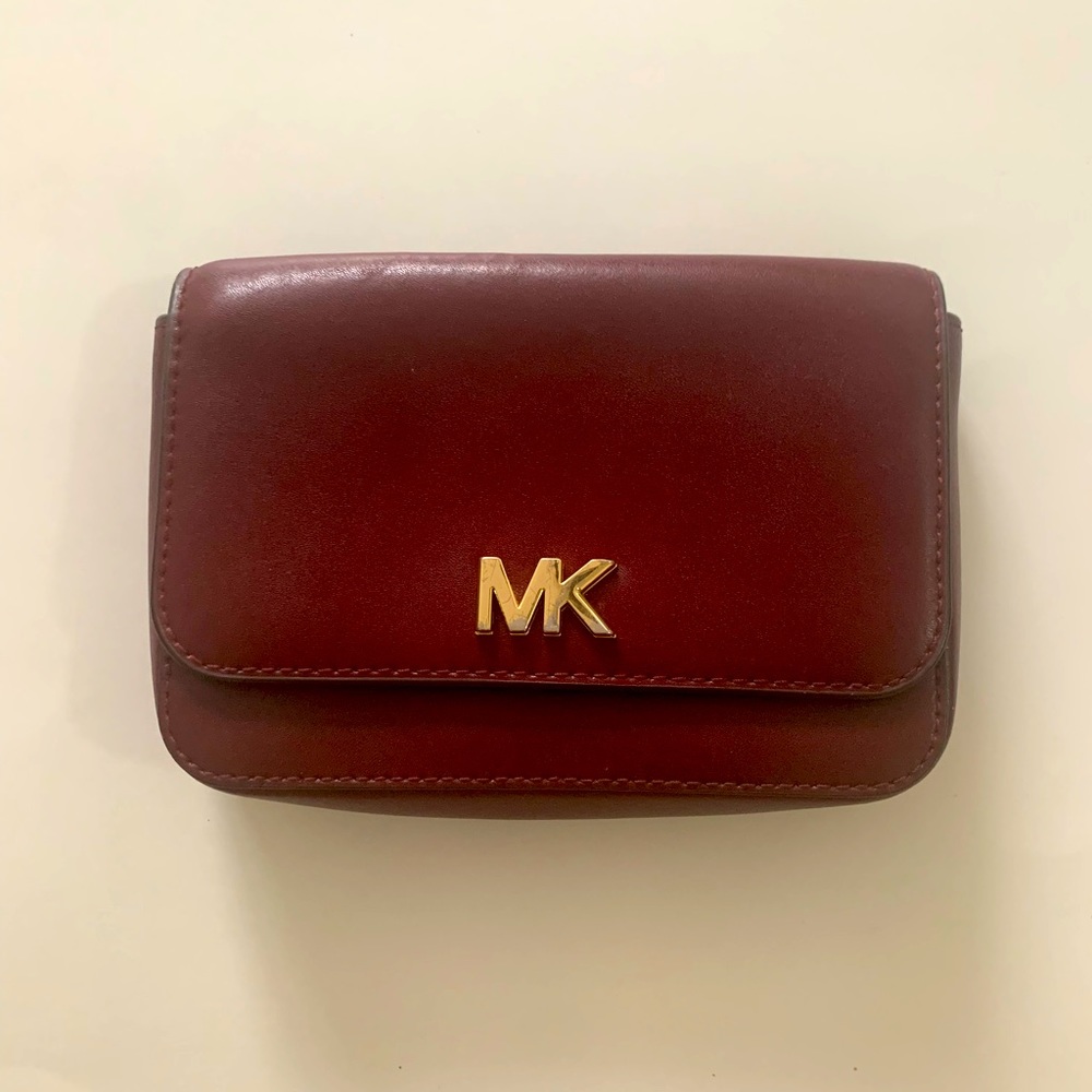 Michael Kors Mott leather waist bag- Maroon